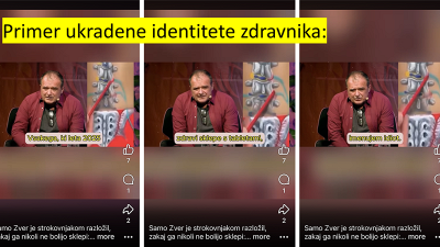 Vse pogostejše zlorabljanje identitet poznanih zdravnikov za goljufivo oglaševanje »čudežnih zdravil«, ki obolelim ne pomagajo, ampak jim lahko resno škodijo