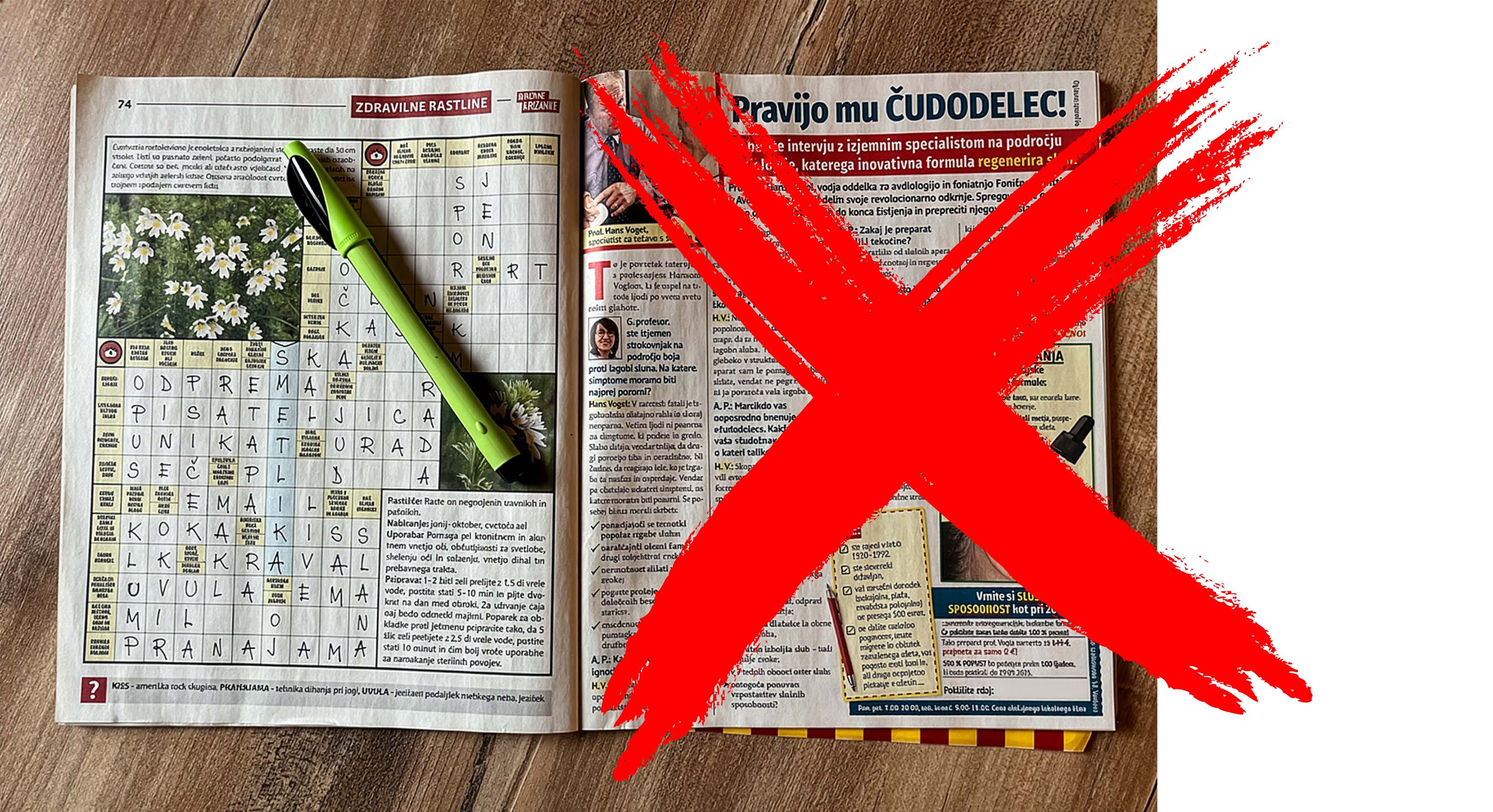 lažni oglas - naglušnost - v reviji 