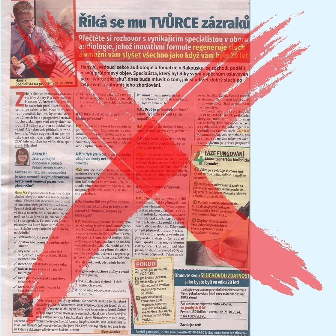 Primer lažnega oglaševanja v tujini